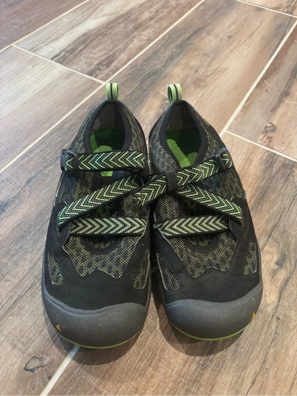 Keen Youth Black and Green Water Shoes